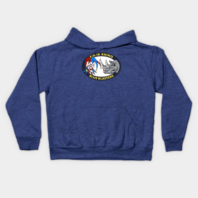 VFA-34 Blue Blasters - Rhino Kids Hoodie by MBK